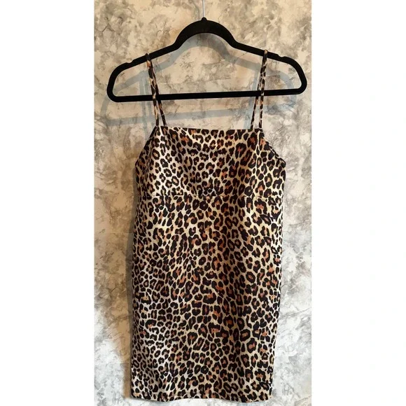 Zara Dresses Zara Trafaluc Leopard Print Mini Slip Dress